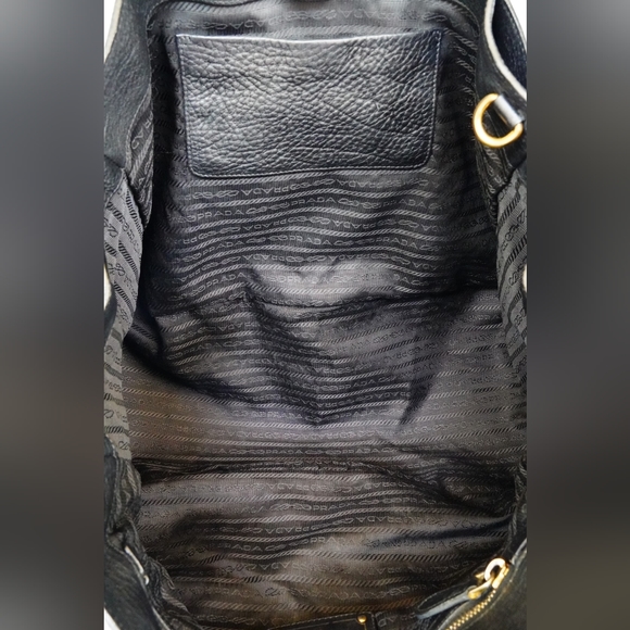 D21❤️Prada Convertible Open Tote Vitello Daino - Picture 11 of 13